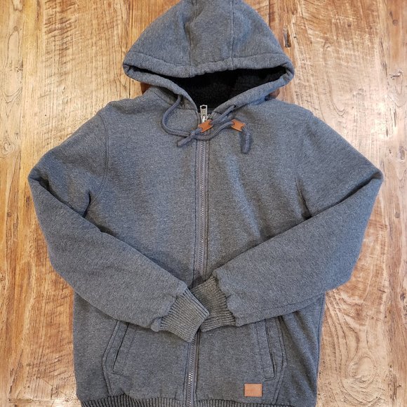 Buffalo David Bitton Other - Buffalo David Bitton - Men's - Sherpa Lined Hoodie - Grey - Size L/G